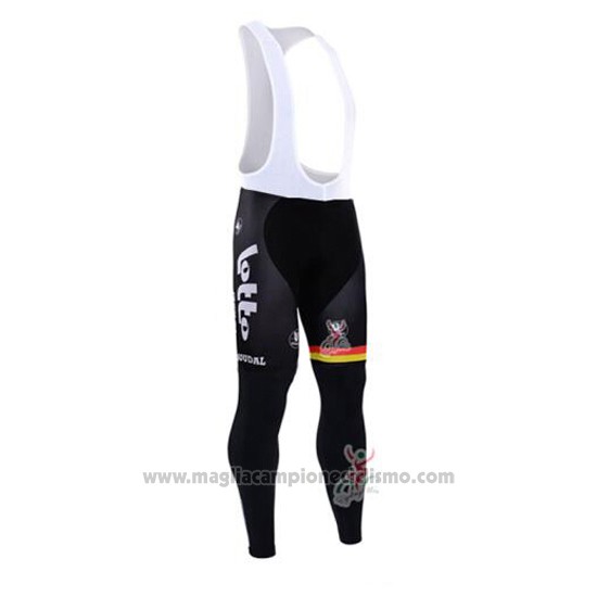 2016 Abbigliamento Ciclismo Lotto Fix All Bianco e Blu Manica Lunga e Salopette